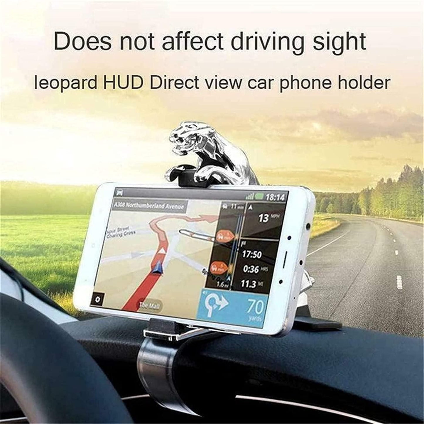 Jaguar-Style Car Dashboard Phone Mount
